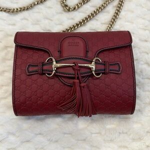 Gucci Emily Microguccissima Leather Handbag-449636-Authentic-EUC